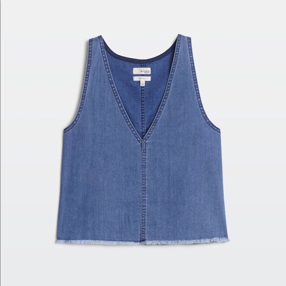 Aritzia Wilfred V neck jean top - Picture 1 of 3